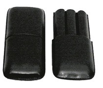 Cigar Case 3 Finger Black